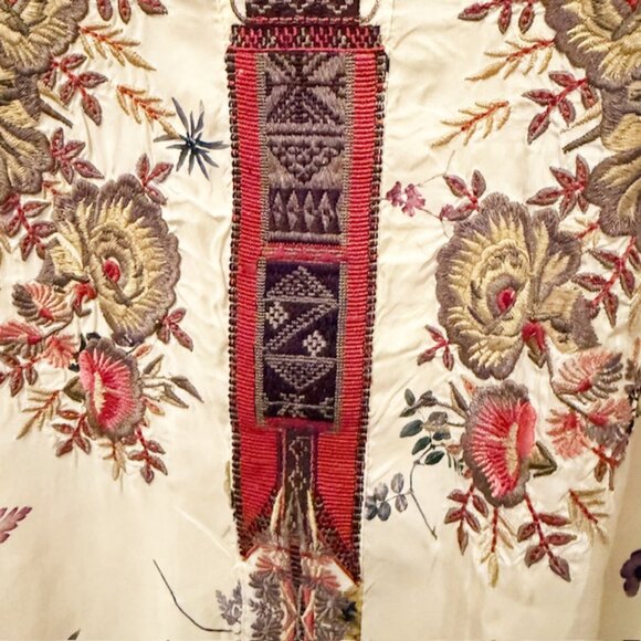 Johnny Was Bania Cupra Blouse Floral Embroidered Long Sleeve Tunic Top, Large - Picture 7 of 9